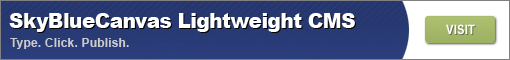 SkyBlueCanvas Lightweight CMS. Type. Click. Publish.